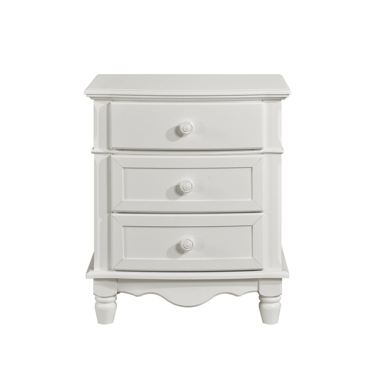 Clementine - 4 Piece Set (Twin Bed, Nightstand, Dresser, Mirror) - White