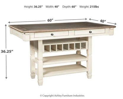 Bolanburg - Rectangular Dining Room Counter Table - Beige