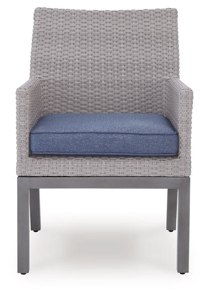 Dillon Beach - Arm Chair With Cushion (Set of 2) - Blue / Gray