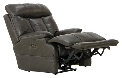 Naples - Power Lay Flat Recliner With Extended Ottoman - Chocolate