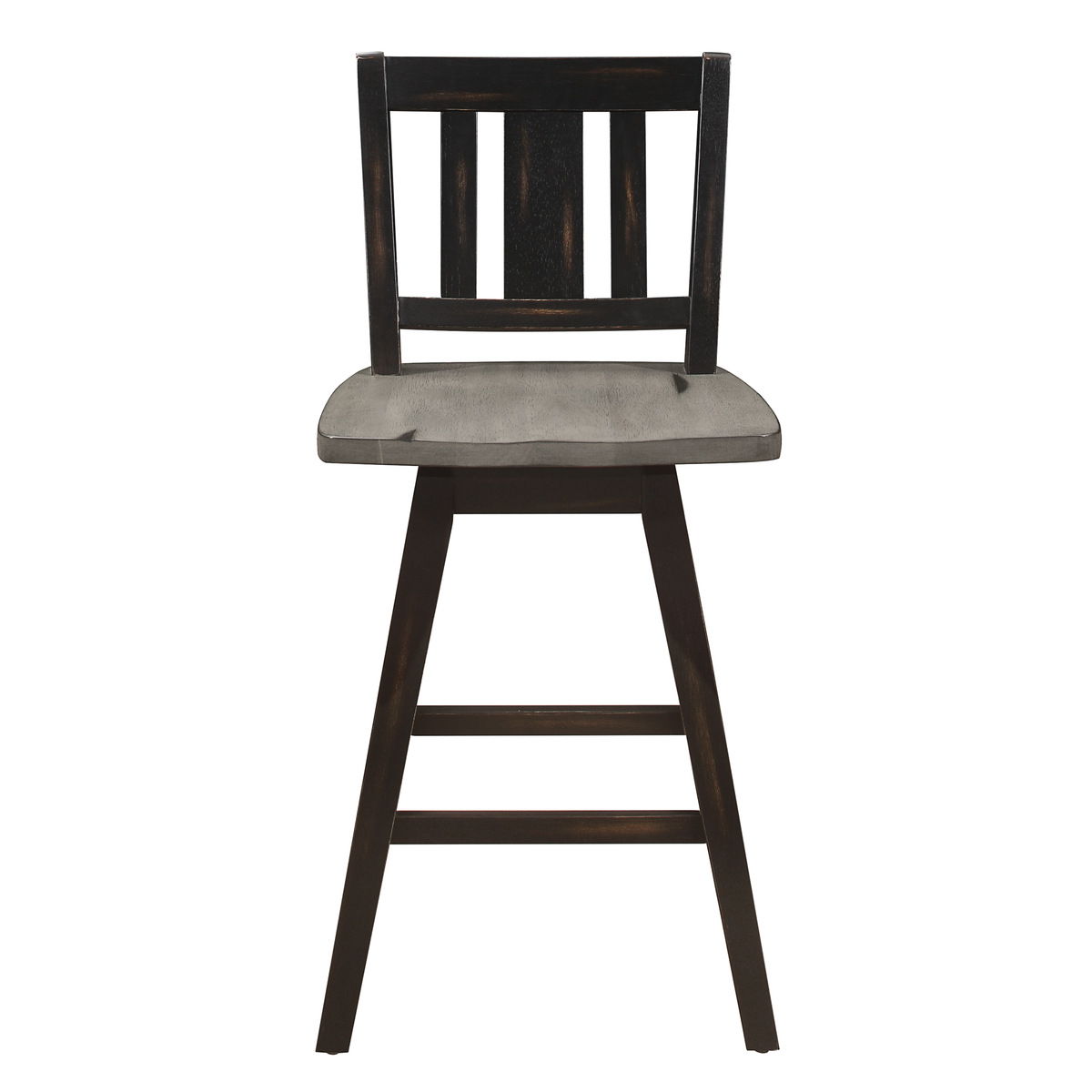 Amsonia - Swivel Counter Height Chair (Set of 2) - Black / Gray
