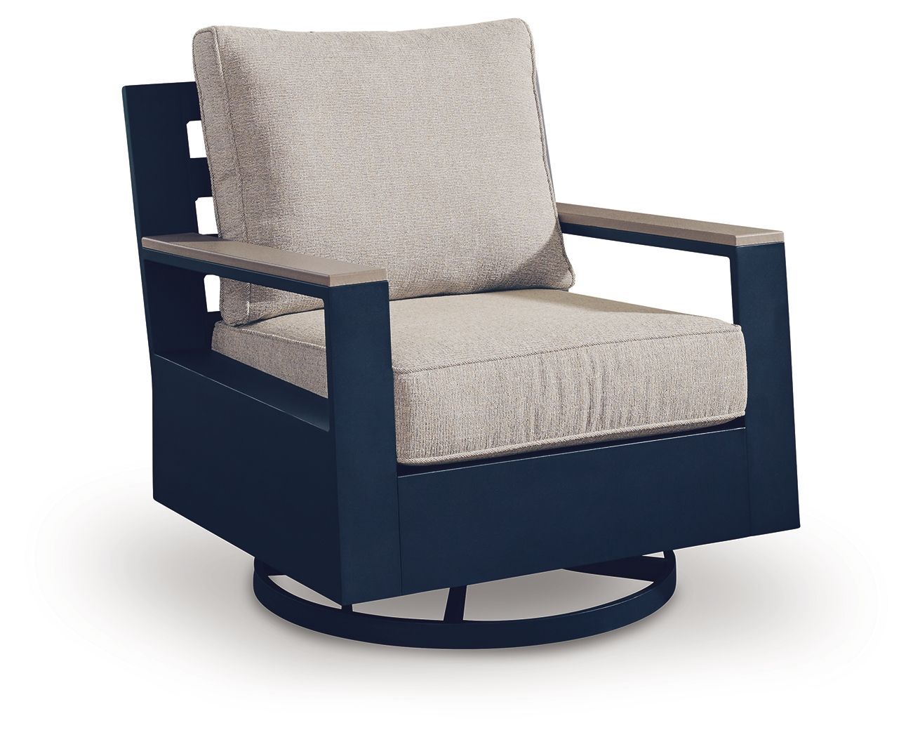 Mabry Shores - Swivel Glider Chair With Cushion - Blue