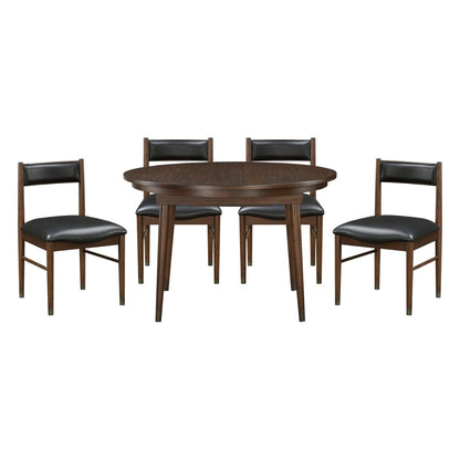 Clive - 5 Piece Dining Room Set (Table & 4 Side Chairs) - Black / Cherry