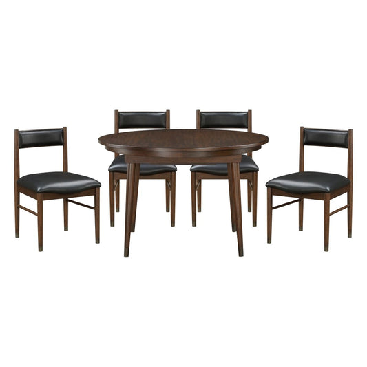 Clive - 5 Piece Dining Room Set (Table & 4 Side Chairs) - Black / Cherry