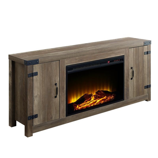 Tobias - Fireplace - Rustic Oak Finish - 25"