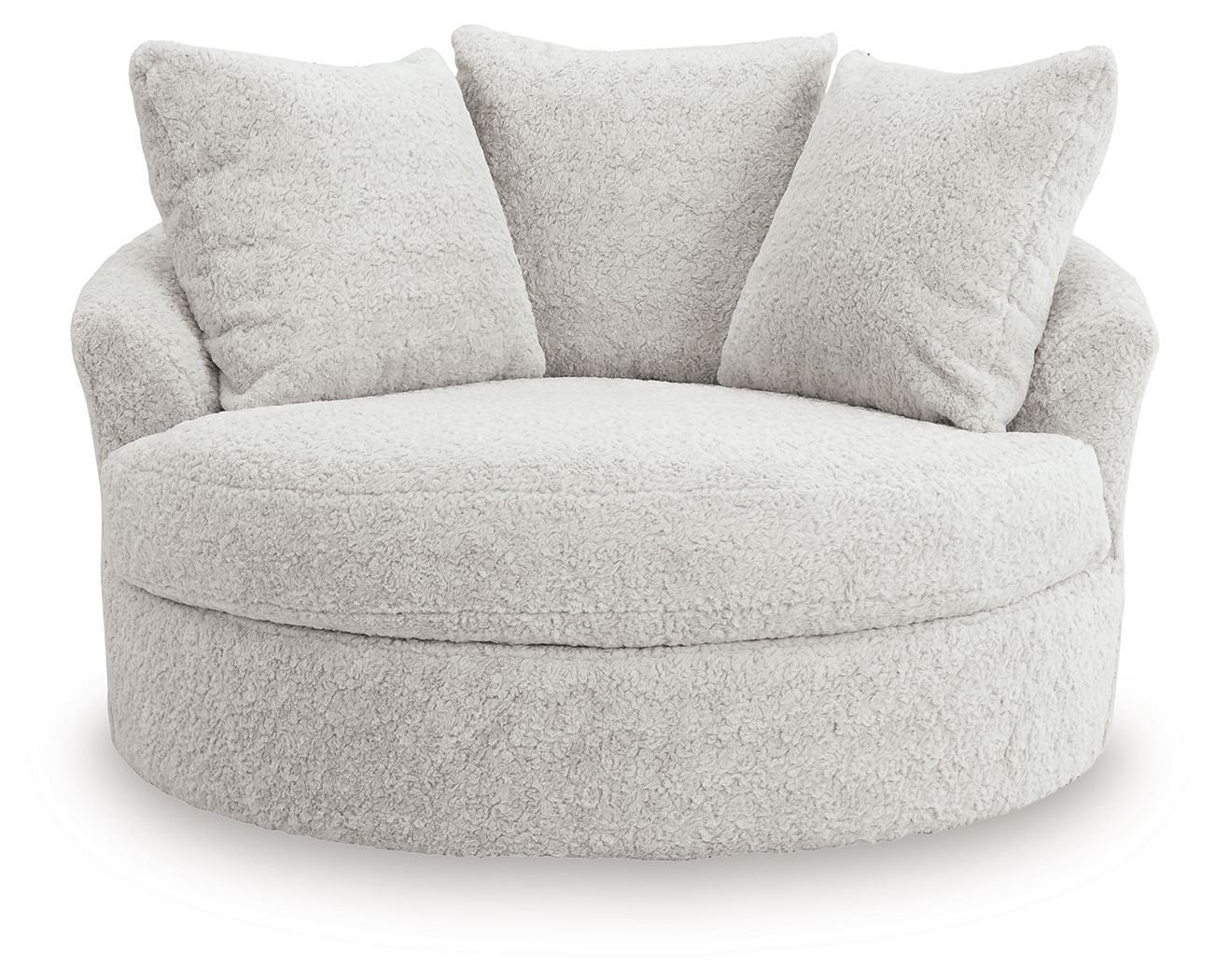 Snodoodle - Oversized Swivel Accent Chair - Arctic