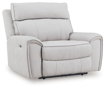 Grafton Pike - Power Recliner / Adjustable Headrest - Pearl / Ash