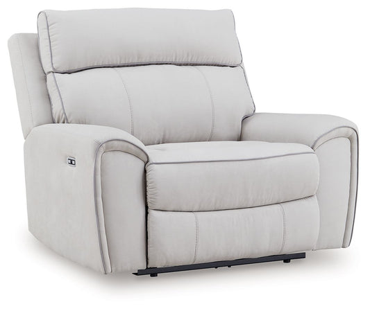 Grafton Pike - Power Recliner / Adjustable Headrest - Pearl / Ash