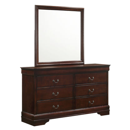 Louis Philippe - 6-Drawer Dresser & Mirror