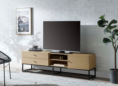 Isha - TV Stand - Oak Finish