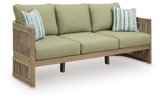 Vision Lane - Sofa With Cushion - Beige / Green