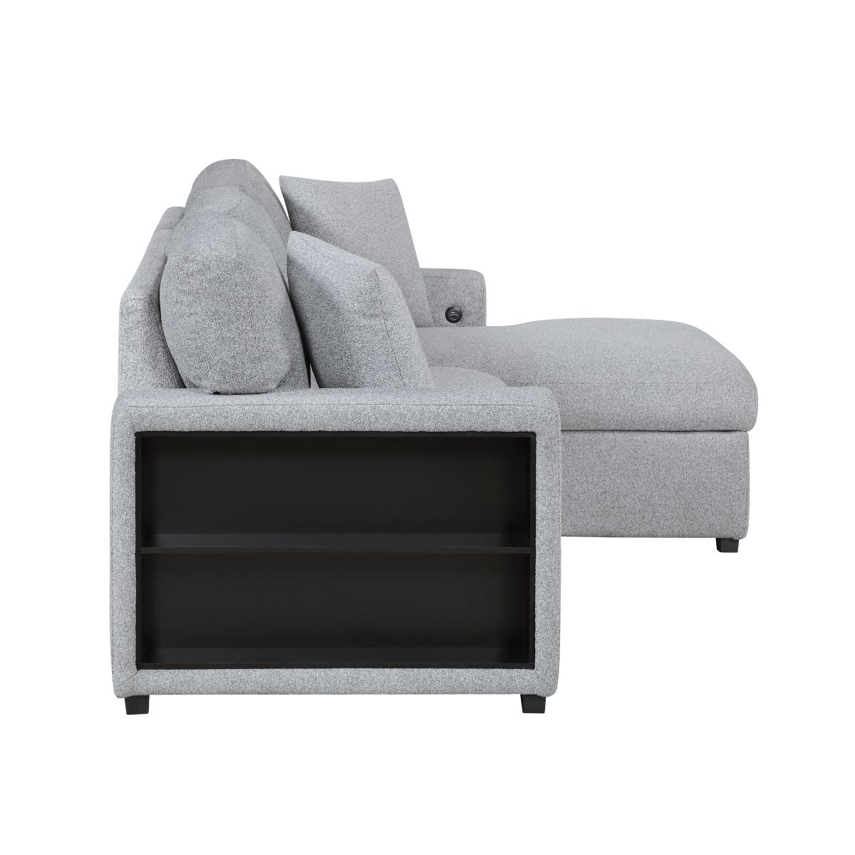 Pompano - Sectional With Chaise, Pull-Out Bed And Hidden Storage, Charging Ports
