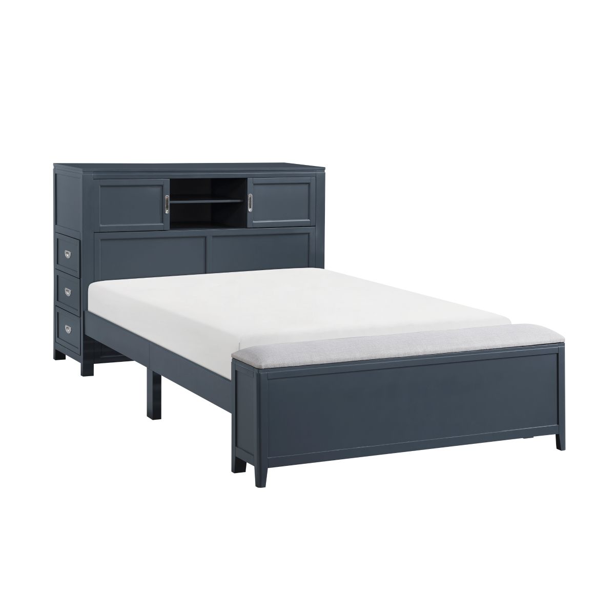 Sloane - Bookcase Bed With Hidden Desk, Stool And Storage Bench
