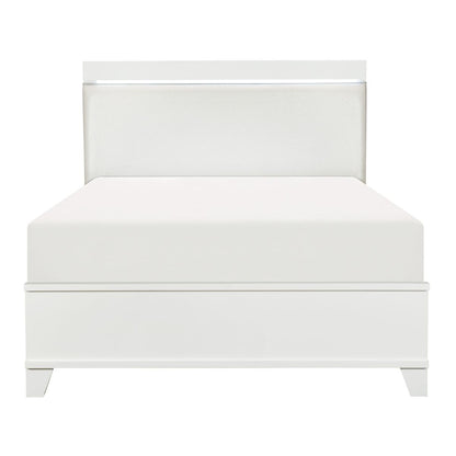 Kerren - 4 Piece Set (Queen Bed, Nightstand, Dresser, Mirror) - White