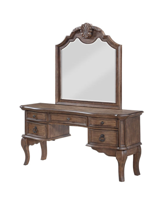 B01495 - 2 Piece Vanity Set (Base And Mirror) - Light Sandstone