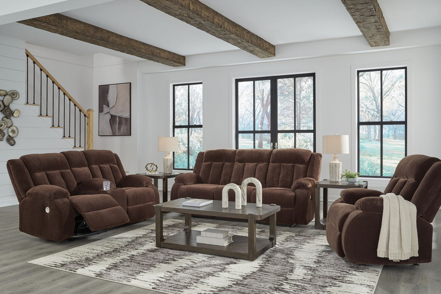 Greely Bend - Power Reclining Sofa Set