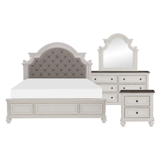 Baylesford - 4 Piece Set (Queen Bed, Nightstand, Dresser, Mirror) - Gray