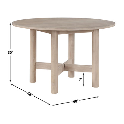 Gabby - Round Dining Table - Light Brown