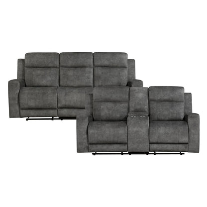 Muncie - Sofa & Loveseat - Dark Gray