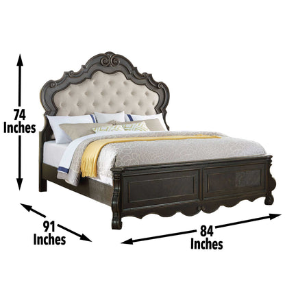 Rhapsody - 5 Piece King Bedroom Set - Dark Brown