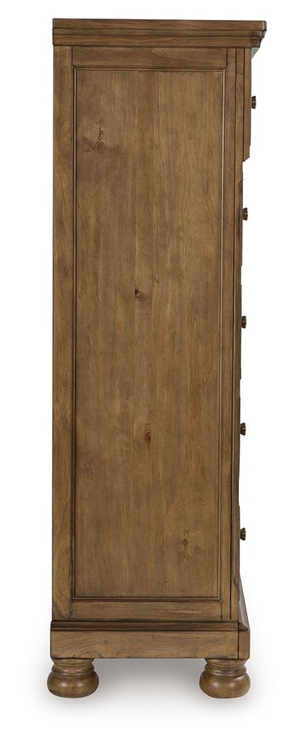 Vandenmore - Five Drawer Chest - Medium Brown