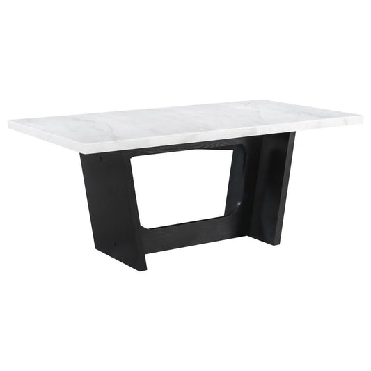 Osborne - Marble Top Dining Table - Rustic Espresso