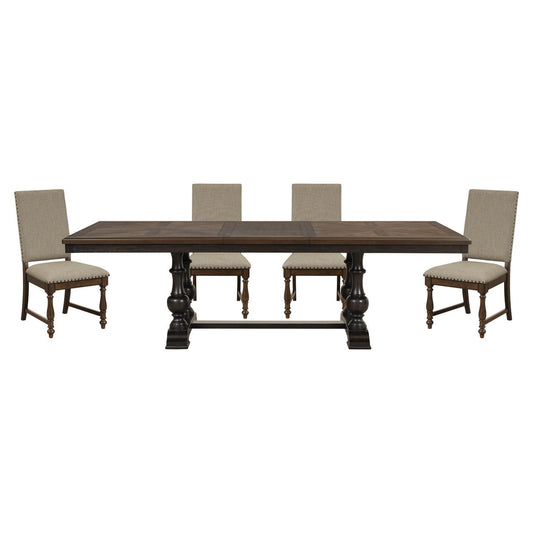 Stonington - 5 Piece Set (Table & 4 Side Chairs) - Brown
