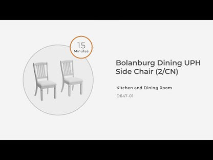 Bolanburg - Dining UPH Side Chair (Set of 2) - Rake Back - Brown / Beige